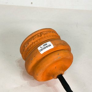 Antorcha Decorativa de Hierro y Cerámica Naranja - imagen 2