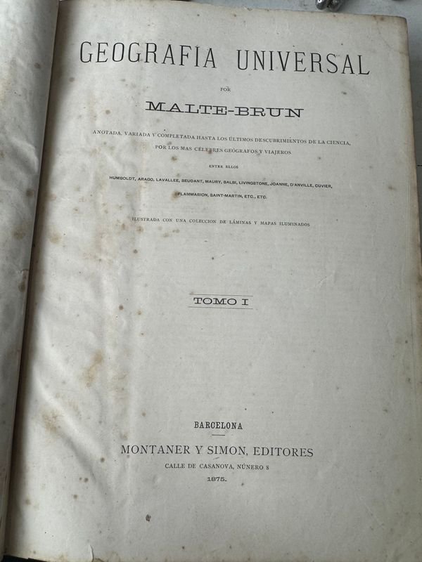 Tres Tomos de Geografía Universal por Malte-Brun - imagen 3