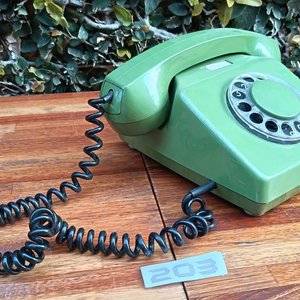 Teléfono Antiguo de Disco Alpha RDA Verde - imagen 1