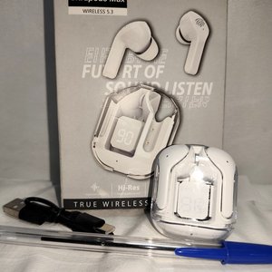 Lote siguiente: Auriculares Bluetooth Recargables Ultra Pod con Pantalla Digital, Color Gris