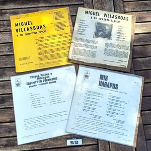Cuatro discos de vinilo de larga duración de música rioplatense , tangos, valses y milongas: ¨Miguel Villasboas y su orquesta¨ -   ¨Miguel Villasboas y su sexteto Tipioco¨ - ¨Mis Harapos Enrique Rodríguez y su Orqueta de Todos los Ritmos¨ - imagen 2