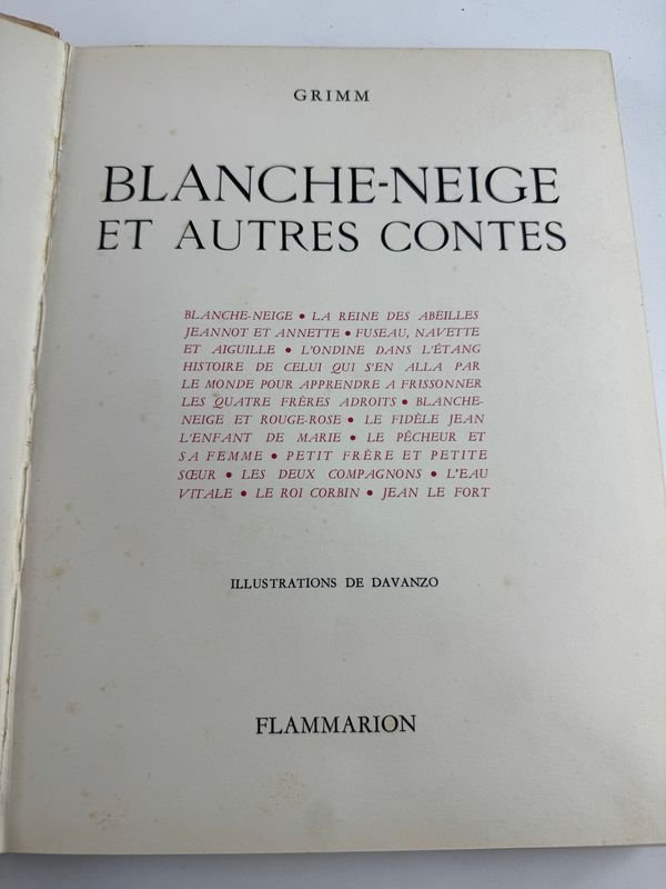 Libro raro de Blancanieves y otros cuentos, hermanos Grimm, editorial Flammarion circa 1950 - imagen 3