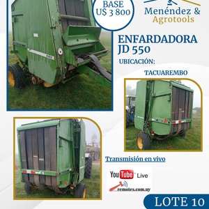 Lote siguiente: Enfardadora John Deere 550 Usada