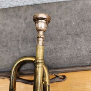 Trompeta Antigua Checoslovaca con Estuche y Libros - imagen 4