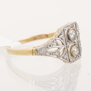 Anillo de Oro 18k y Platino con Brillantes y Diamantes - imagen 2