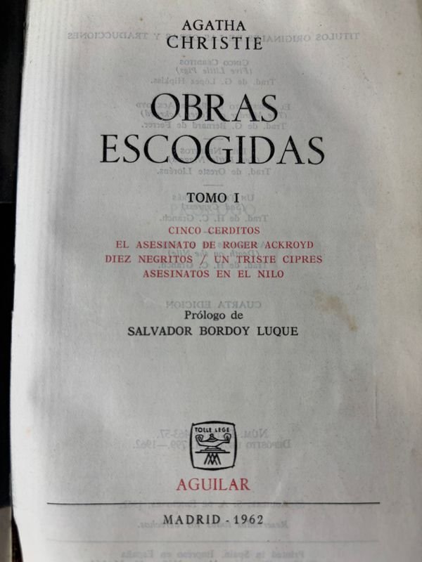 Novelas Aguilar Edgar Wallace y Ágatha Christie en 3 Volúmenes - imagen 5
