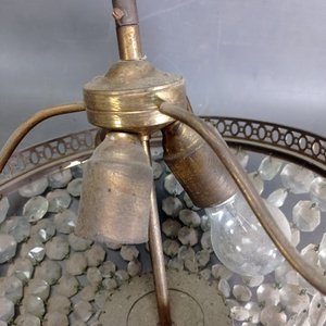 Colgante de Bronce con Cristales para Tres Luces - imagen 3