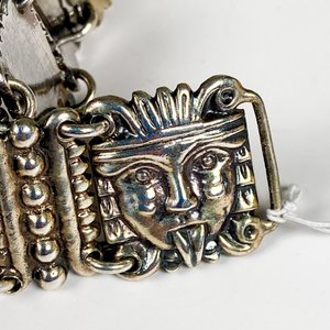 Pulsera Gruesa de Plata Mexicana Firmada Prieto - imagen 5