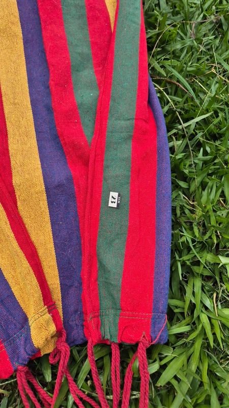 Hamaca Paraguaya de Lona Multicolor a Rayas - imagen 5