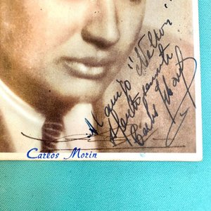 Postal Autografiada y Dedicada de Carlos Morin - imagen 3