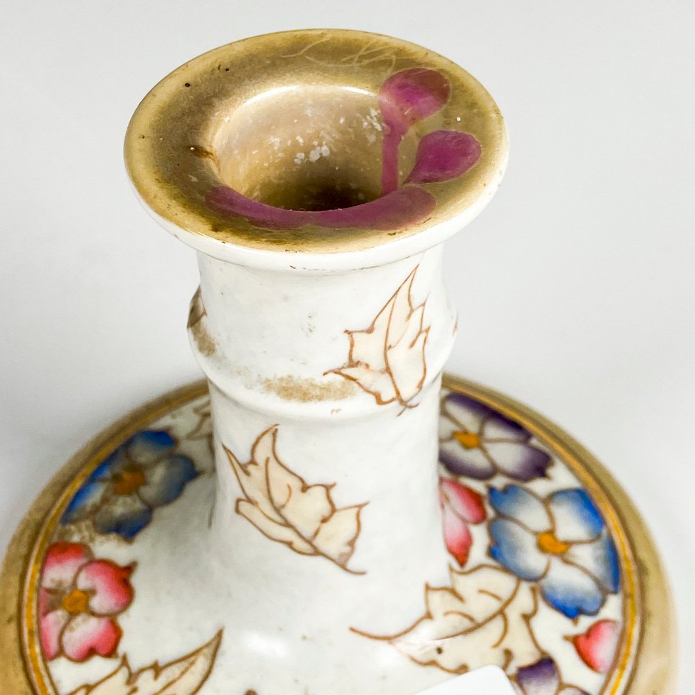 Candelero de loza inglesa floral en porcelana - imagen 3