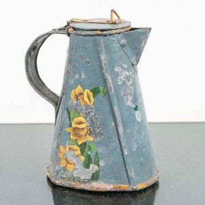 Lote siguiente: Caldera Tropera Antigua Pintada a Mano con Flores