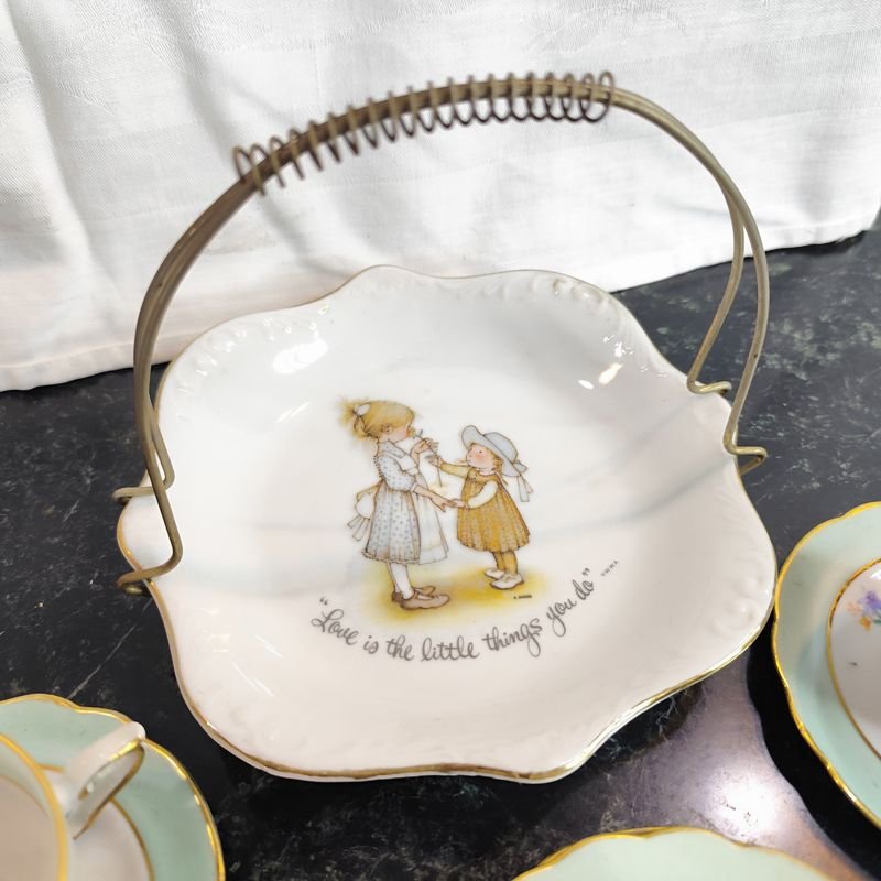 Conjunto de porcelana alemana antigua y japonesa con detalles - imagen 3
