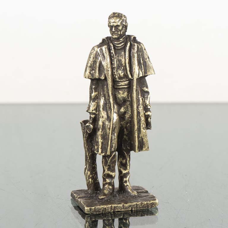 Figura de bronce Artigas, sellada Zorrilla S.M - Medidas: 4x4x12cm