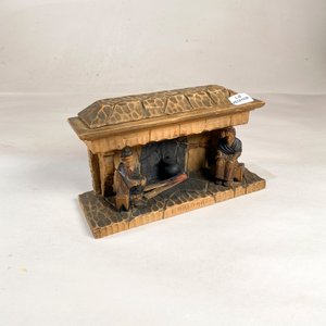 Lote anterior: Talla en Madera de Hogar con Figuras de Ancianos y Depósito Superior (Lareira)