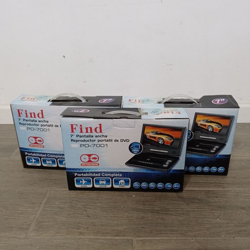 Lote siguiente: Reproductor portátil de DVD Find PD-7001