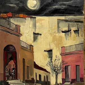 Lote anterior: Oleo "Reflejo de Luna" de Jonio Montiel, 60 x 50 cm, 1984
