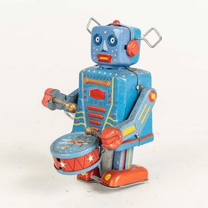Lote anterior: Robot de chapa litografiada a cuerda made in China  - Medidas: alto 9cm