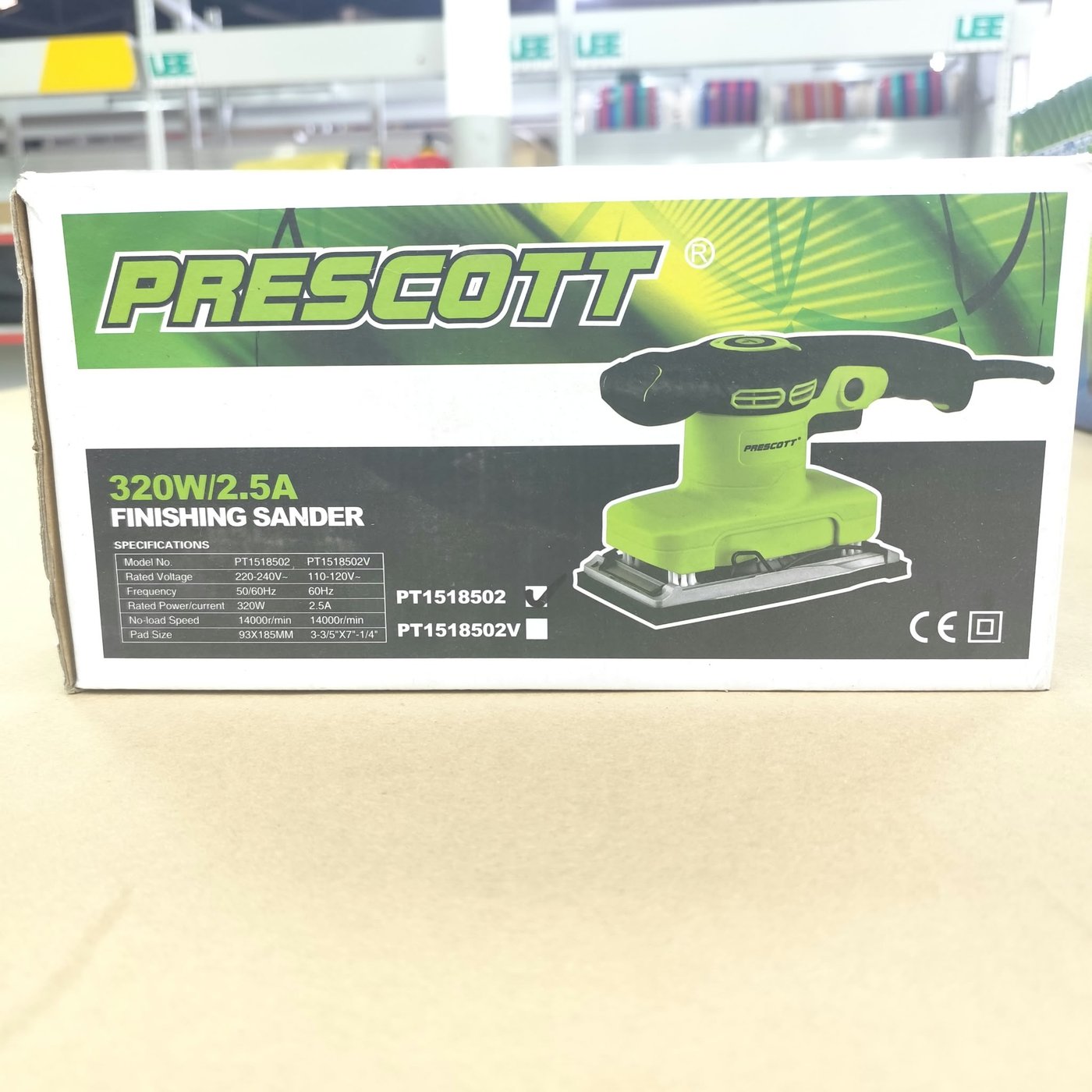 Lijadora de Acabado Prescott 320W con Base Rectangular