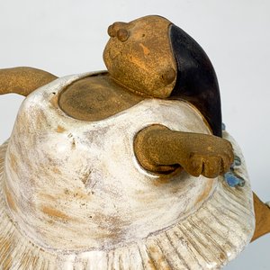 Escultura de Bailarina "Gorda" de Rodó Padilla en Cerámica y Base de Madera - imagen 2