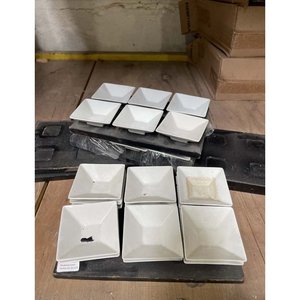 Set de 9 Cuencos Cuadrados Blancos para Sushi - imagen 2