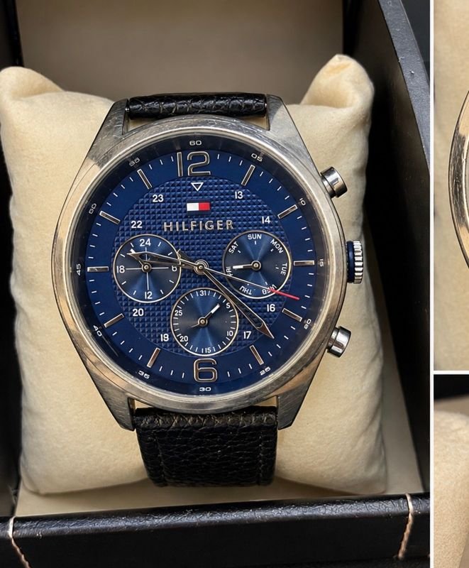 Reloj Tommy Hilfiger TH.288.1.34.1922 Multifunción Esfera Azul Acero Cuero