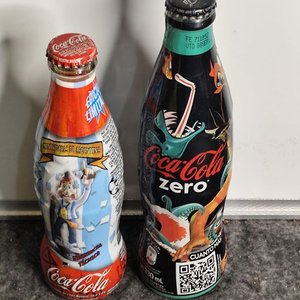 Dos Botellas Coca-Cola Zero Argentina Selladas con Contenido - imagen 3