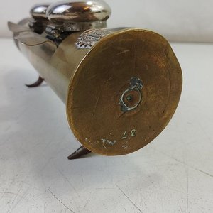 Tintero Antiguo de Trinchera Primera Guerra Mundial con Base de Proyectil y Escudos de Reims - imagen 9