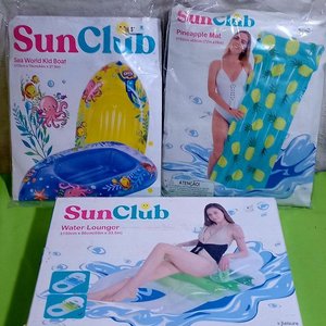 Lote siguiente: 2 Colchonetas Inflables Sun Club para Piscina y Bote Inflable Infantil