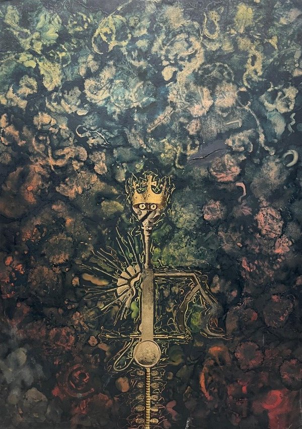 Lote anterior: Pintura de Hugo Longa - Técnica mixta sobre papel pegado en tela