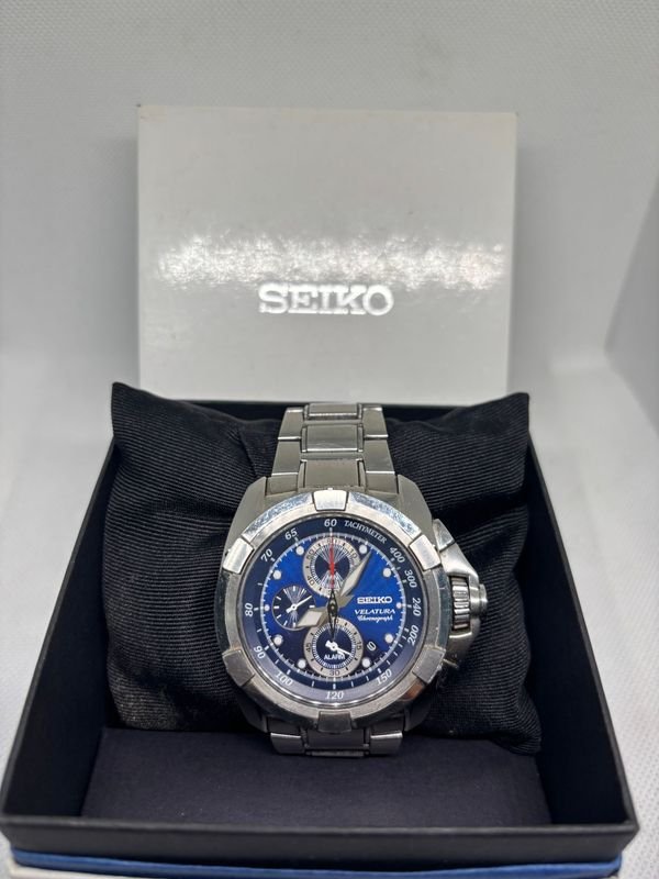 Reloj SEIKO VELATURA ACERO - Cronógrafo con Tachimetría y Fecha
