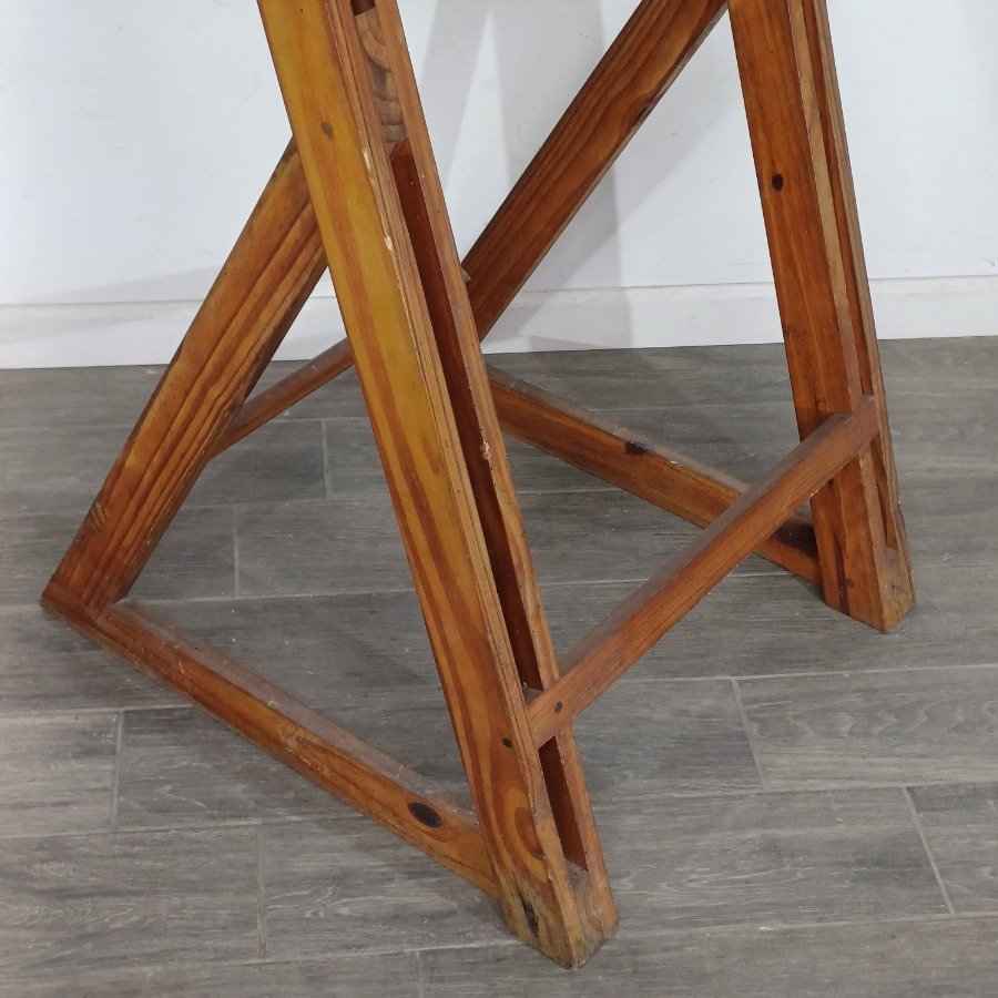 Mesa de dibujo en pino ajustable con tapa de enchapado - imagen 4