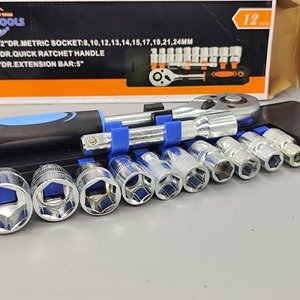 Juego de 12 Bocallaves Métricas con Trinquete y Extensión - imagen 5