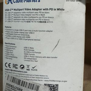 Adaptador Convertidor HDMI USB-C con Carga y Sincronización Cable Matters - imagen 2