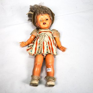 Muñeca Antigua de 50 cm con Vestido Vintage - imagen 1