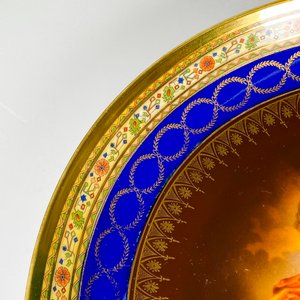Plato de porcelana Viejo Viena, escena romántica diámetro 34 cm - imagen 4
