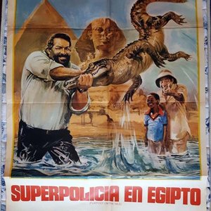 Lote siguiente: Poster Original "Superpolicía en Egipto" con Bud Spencer (1980)