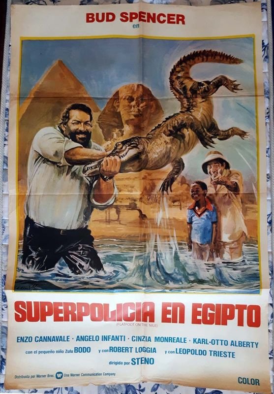 Poster Original "Superpolicía en Egipto" con Bud Spencer (1980)