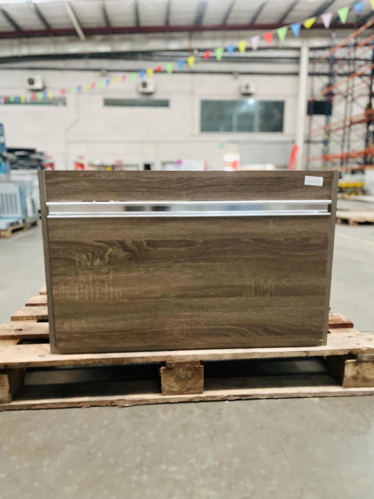 Mueble de Baño con Cajón Color Madera Oscura
