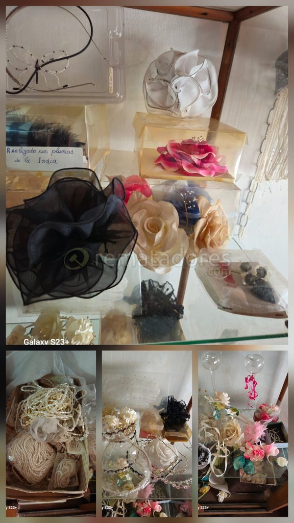 Lote de Adornos y Accesorios de Moda con Flores y Perlas