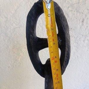 Lámpara de Pie Artesanal con Cadena de Barco Negra, 1.53m - imagen 3