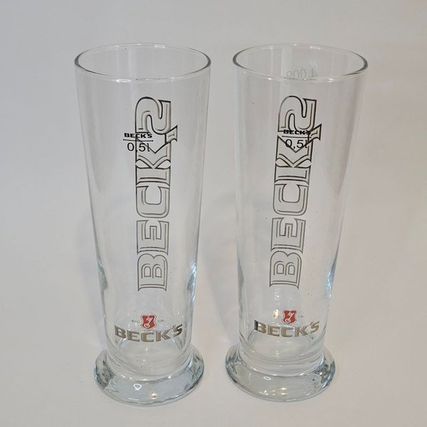 Dos vasos de vidrio Beck's - imagen 3