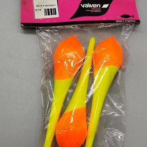 Juego de 3 Boyas de Pesca Vaivén Naranja y Amarillo Fluorescente - imagen 4