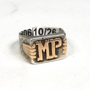 Anillo de Plata y Oro con Inscripción MP - imagen 1