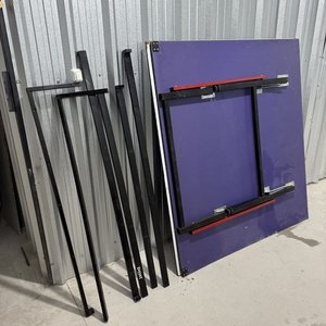 Mesa de Ping Pong Plegable Azul con Patas Desmontables - imagen 15