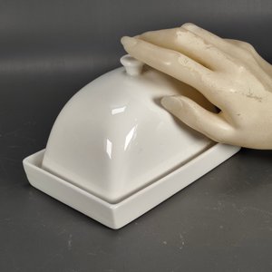 Dos Mantequeras de Porcelana Blanca, Diferentes Modelos - imagen 5
