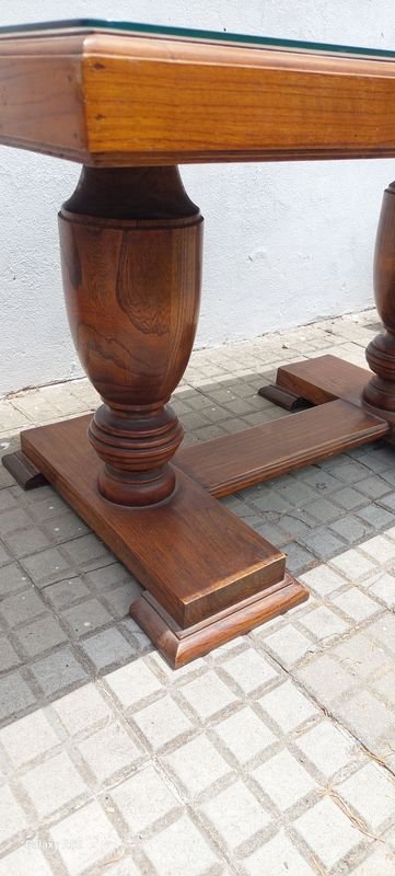 Mesa auxiliar tipo Tudor en madera - imagen 5