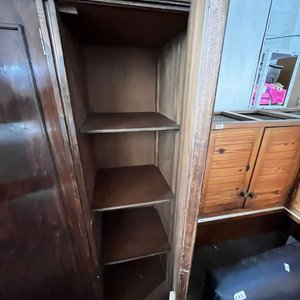 Ropero Antiguo de Madera Oscura con Alzada - 4 Puertas - imagen 6