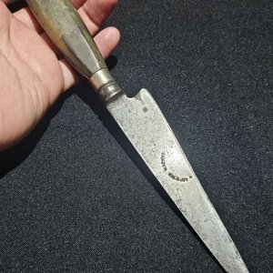 Cuchillo Antiguo Armería Nacional Hoja 14cm Cabo Original - imagen 3
