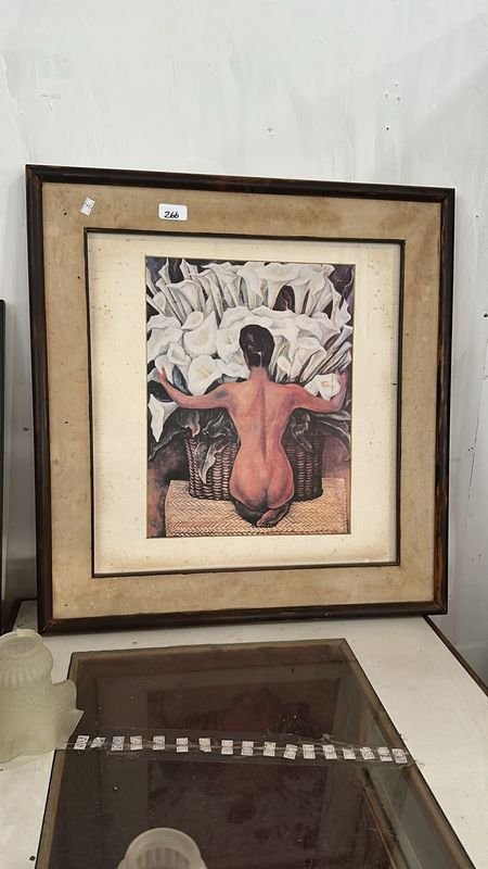 Lote anterior: Pintura de Mujer Desnuda con Flores